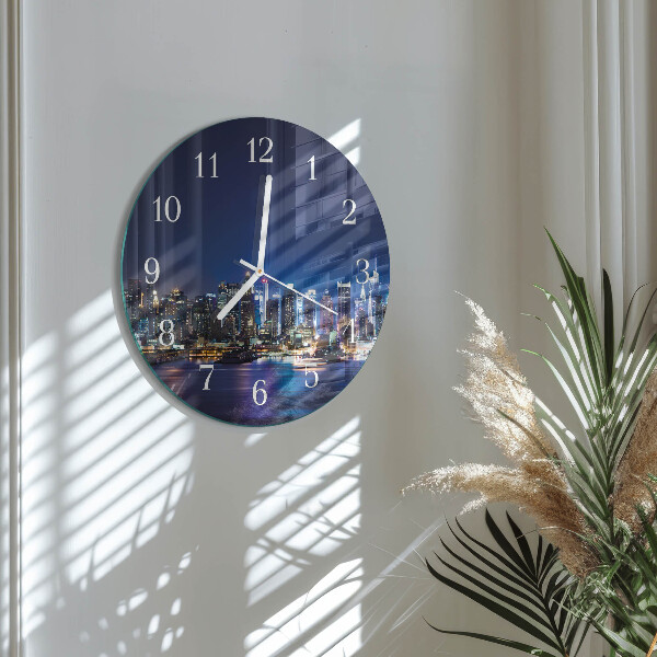 Ronde glazen klok Horizon