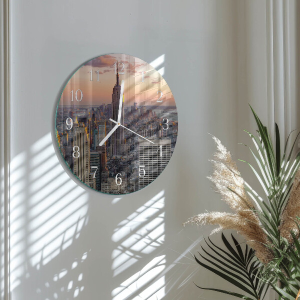 Ronde glazen klok Horizon
