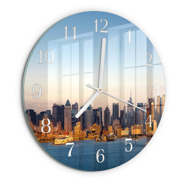 Ronde glazen klok Horizon