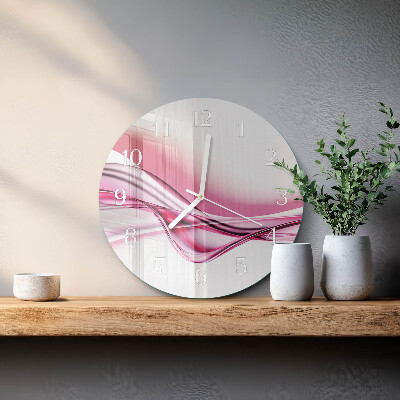 Ronde glazen klok Abstracte kunst
