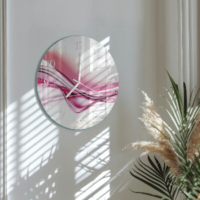 Ronde glazen klok Abstracte kunst