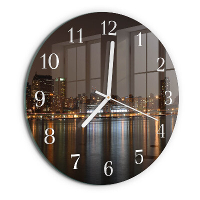 Ronde glazen klok Horizon