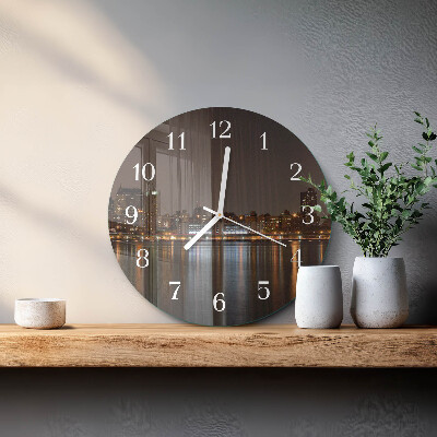 Ronde glazen klok Horizon