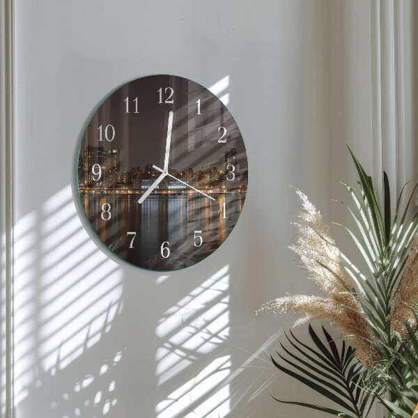 Ronde glazen klok Horizon