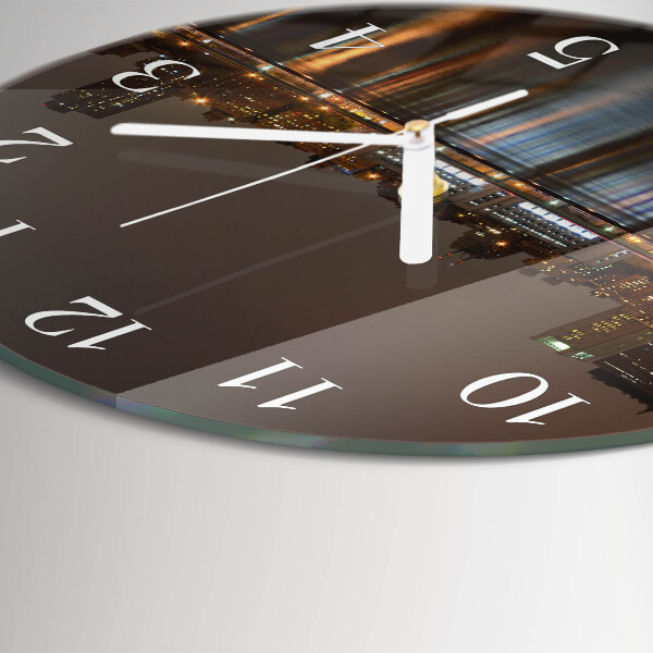 Ronde glazen klok Horizon