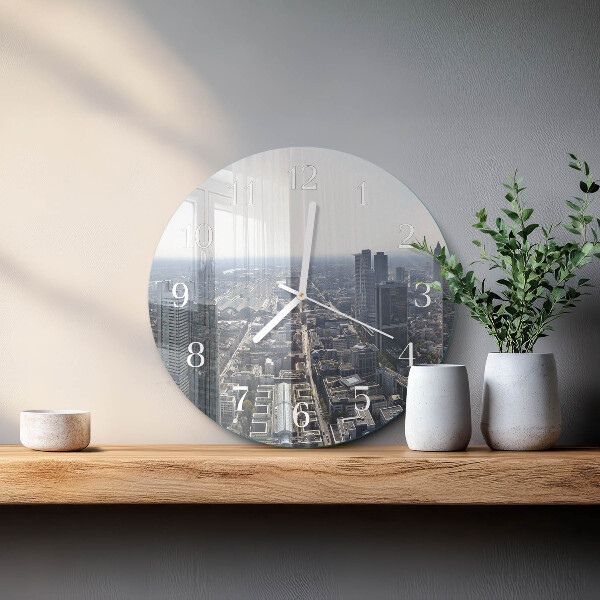 Ronde glazen klok Horizon