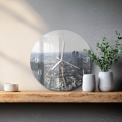 Ronde glazen klok Horizon