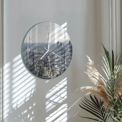Ronde glazen klok Horizon