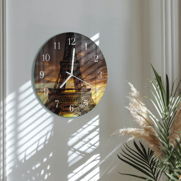 Ronde glazen klok Eiffeltoren Parijs