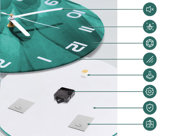 Ronde glazen klok Eiffeltoren Parijs