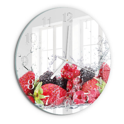Ronde glazen klok Fruit
