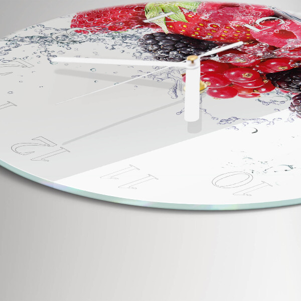 Ronde glazen klok Fruit