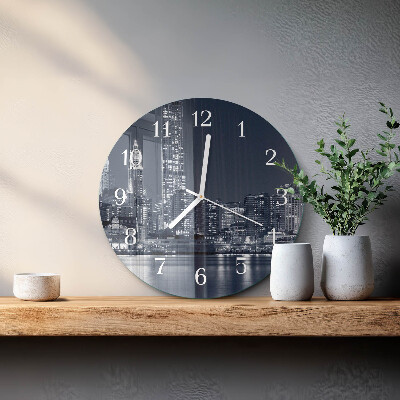 Ronde glazen klok Horizon