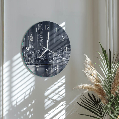 Ronde glazen klok Horizon