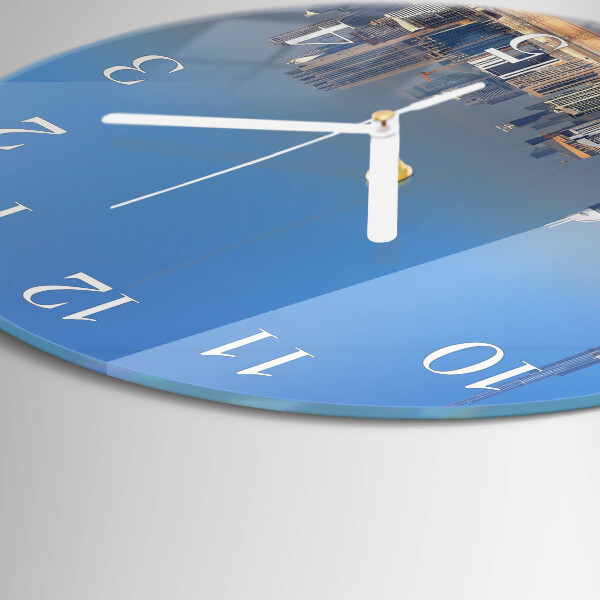 Ronde glazen klok Dubai Horizon