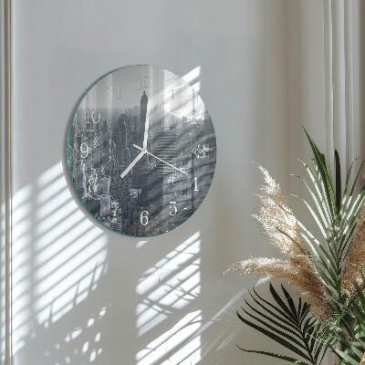 Ronde glazen klok Horizon