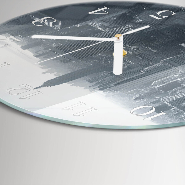 Ronde glazen klok Horizon