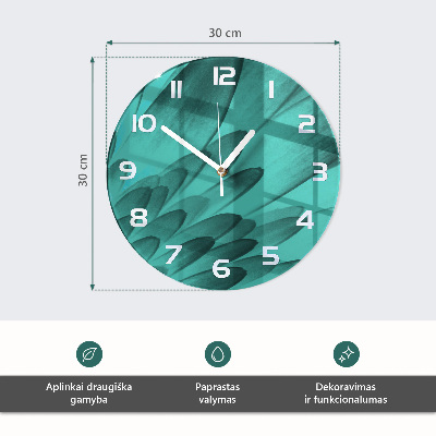 Ronde glazen klok Appel