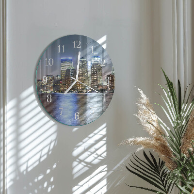 Ronde glazen klok Horizon