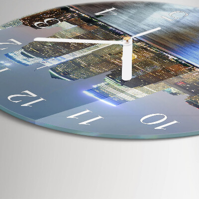 Ronde glazen klok Horizon