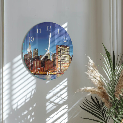 Ronde glazen klok Horizon