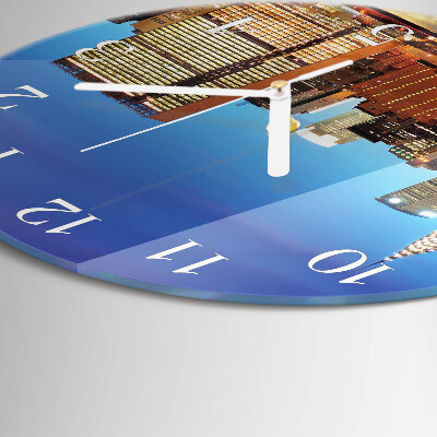 Ronde glazen klok Horizon