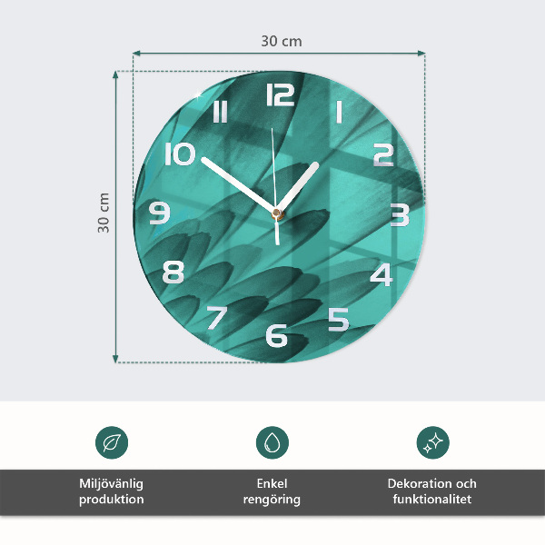 Ronde glazen klok Horizon