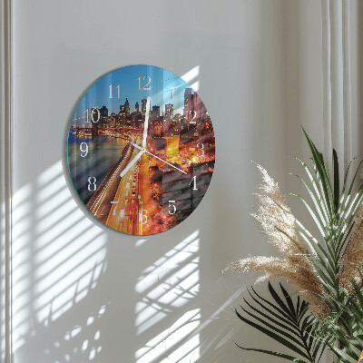 Ronde glazen klok Horizon