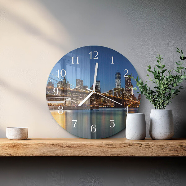 Ronde glazen klok Horizontale brug