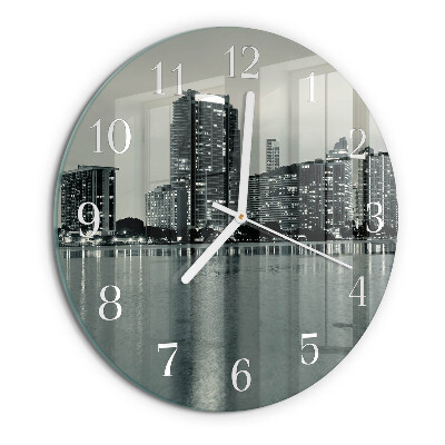 Ronde glazen klok Horizon