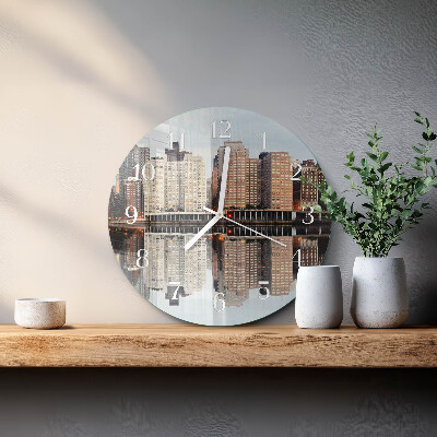 Ronde glazen klok Horizon