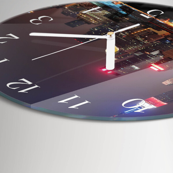 Ronde glazen klok Horizon