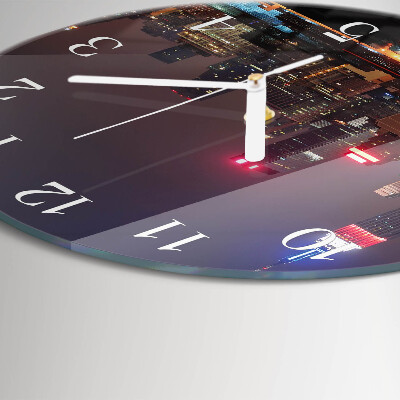 Ronde glazen klok Horizon