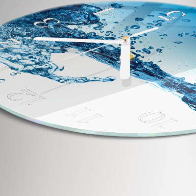 Ronde glazen klok Water