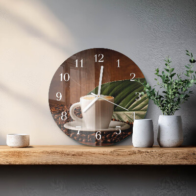Ronde glazen klok Kopje koffie