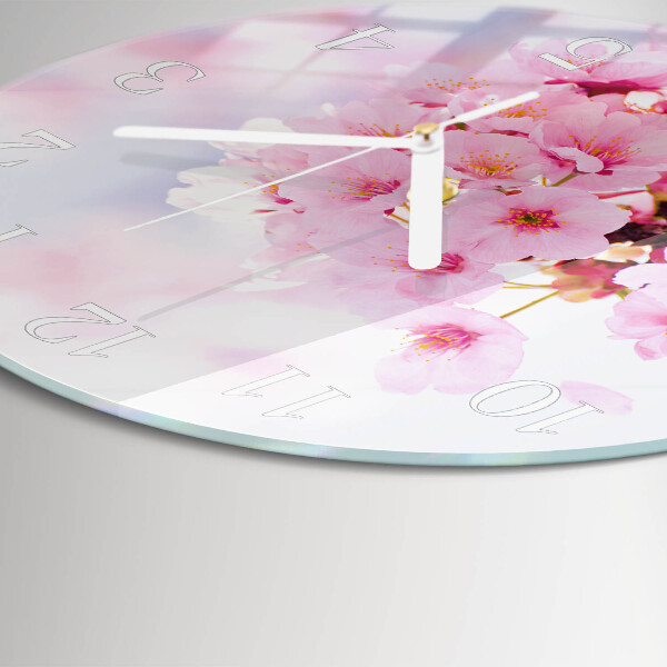 Ronde glazen klok Bloemen