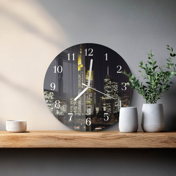 Ronde glazen klok Horizon