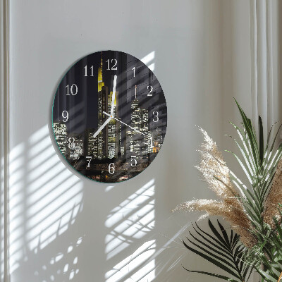 Ronde glazen klok Horizon