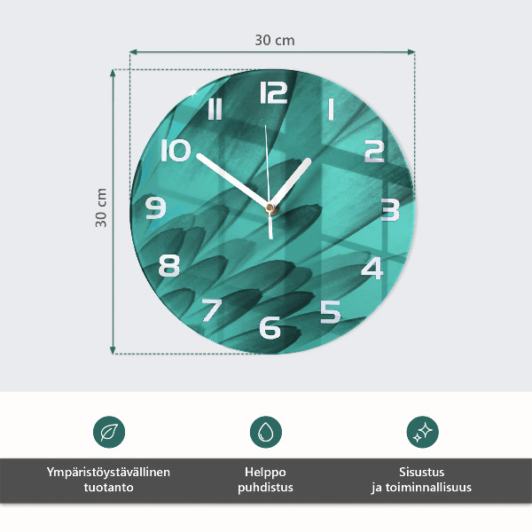 Ronde glazen klok Bosmos