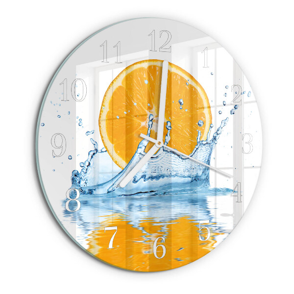 Ronde glazen klok Sinaasappelwater