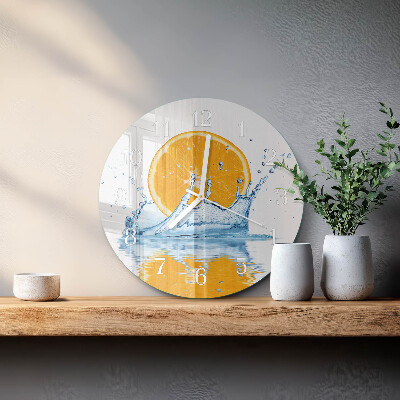 Ronde glazen klok Sinaasappelwater