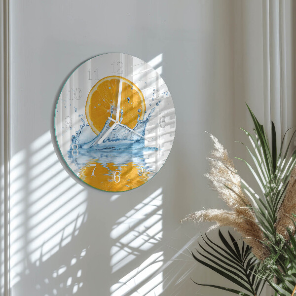 Ronde glazen klok Sinaasappelwater