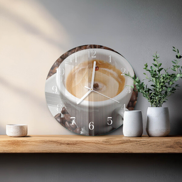 Ronde glazen klok Kopje koffie
