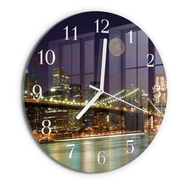 Ronde glazen klok Horizontale brug