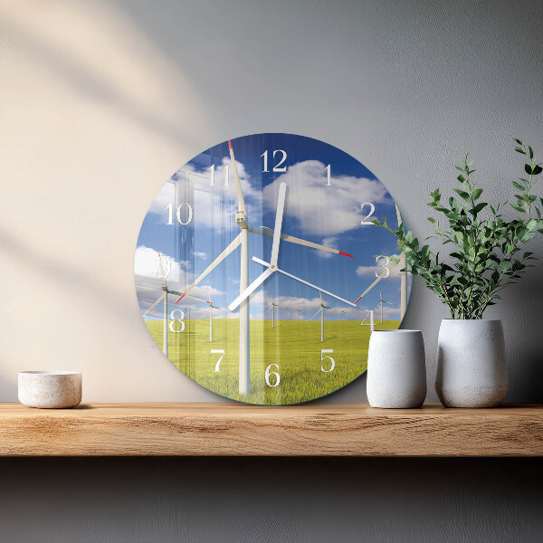 Ronde glazen klok Windpark