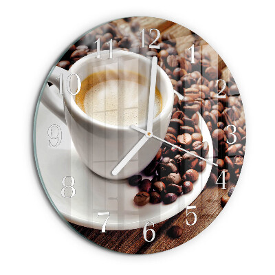 Ronde glazen klok Kopje koffie