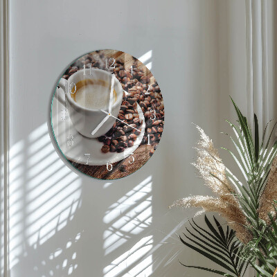 Ronde glazen klok Kopje koffie