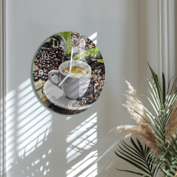 Ronde glazen klok Kopje koffie