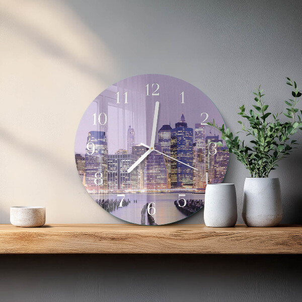 Ronde glazen klok Horizon