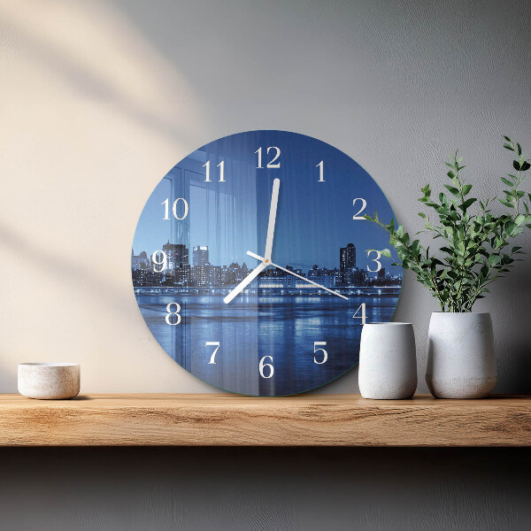 Ronde glazen klok Horizon